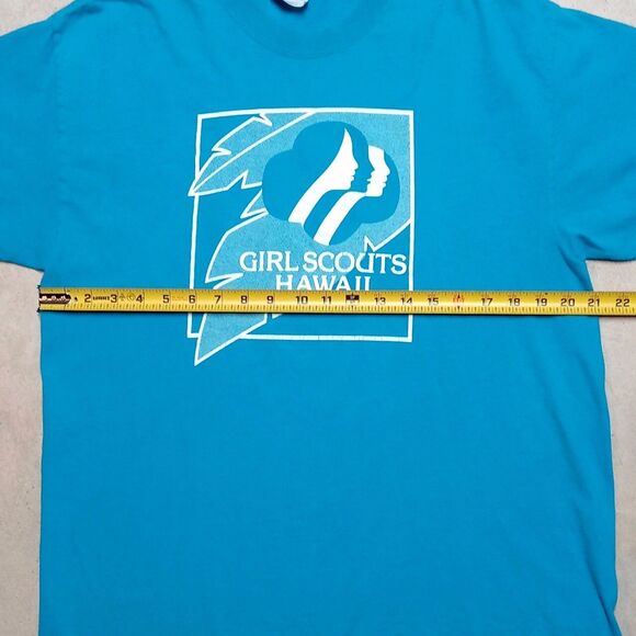 Vintage Girl Scouts Hawaii Logo Graphic T-shirt - Size Large - Picture 6 of 6